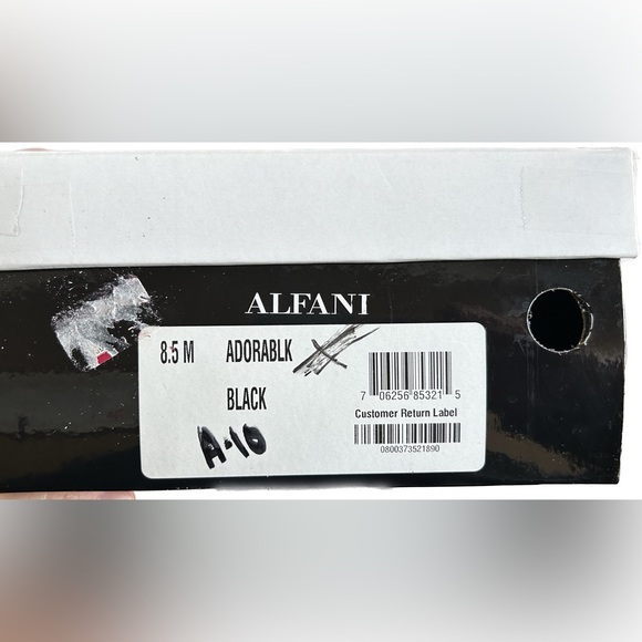 Alfani Black Satin Rhinestone Heels- Sz- 8.5M - Picture 6 of 7